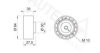 VW 075109243C Deflection/Guide Pulley, timing belt